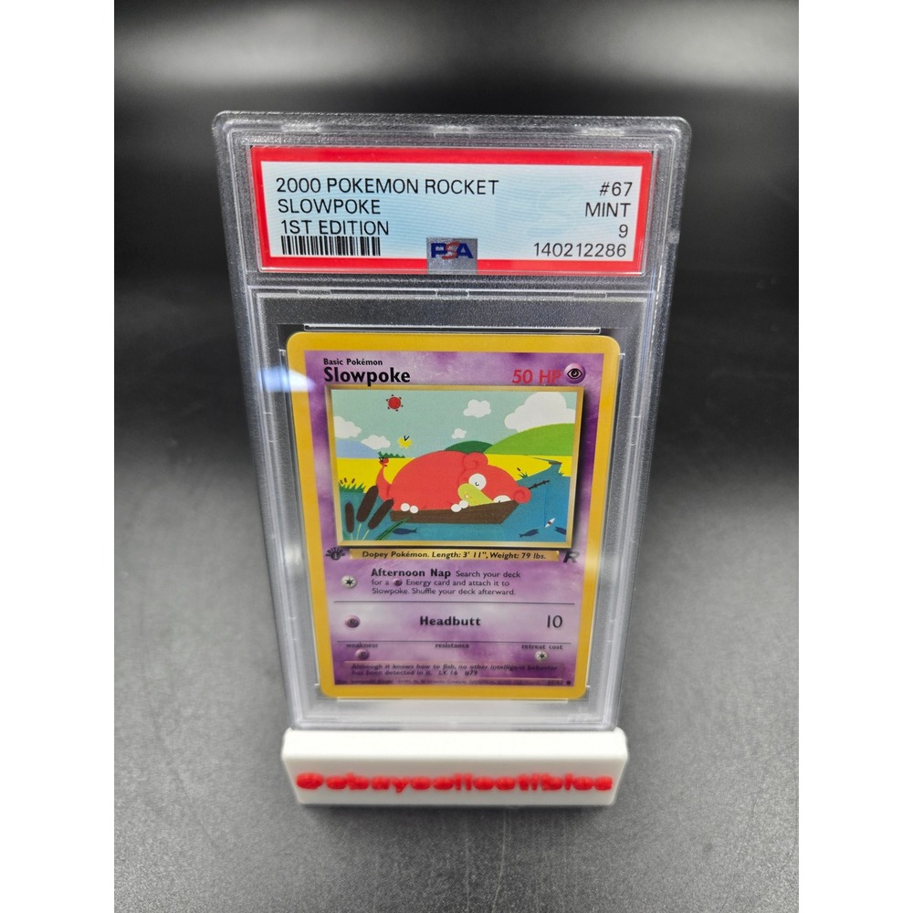 2000 Pokemon Rocket Slowpoke 1st Edition #67 PSA 9 Mint Graded Card WOTC